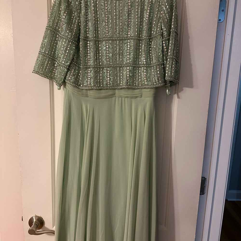 Mac Duggal Mint Green Embellished Dress
